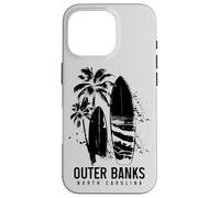 Outer Banks North Carolina Surf Vintage Surf Board Surfer Custodia per iPhone 16 Pro