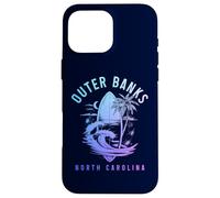 Outer Banks North Carolina Surf Vintage Surf Board Surfer Custodia per iPhone 16 Pro Max