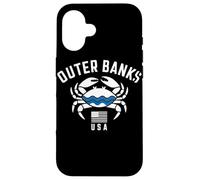Outer Banks, Stati Uniti, Coastal Crab Design Custodia per iPhone 16