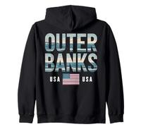 Outer Banks, Stati Uniti, Coastal Crab Design Felpa con Cappuccio