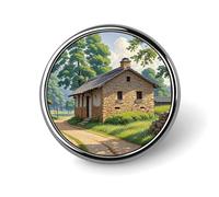 Outer House, spilla rotonda in metallo personalizzata, adatta per abbigliamento, borse, cappelli, spilla stampata umoristica, decorazione per feste, accessori per uomini e donne