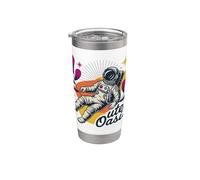 Outer Oasis Astronauta Retro Space Adventure Bicchiere termico in acciaio inox doppia parete