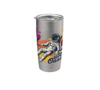 Outer Oasis Astronauta Retro Space Adventure Bicchiere termico in acciaio inox doppia parete