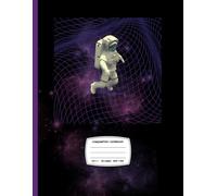 Outer Space Composition Notebook "Cosmic Voyager": Astronaut | Galaxy | Glossy Finish | Wide Ruled