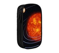 Outer Space Galaxy Solar System stampato grande astuccio per matite, resistente astuccio per matite, borsa per cancelleria portatile, organizer per cancelleria