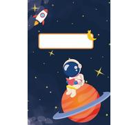 Outer Space Notebook - Astronaut Notebook Journal for Kids, 150 Page 6 x 9, Galaxy Journal for Boys, Rocket, School Workbook