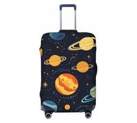 Outer Space Planet - Copertura per valigia, protezione per bagagli, con sistema solare, elastica, antigraffio, antipolvere, adatta per bagagli da 56 a 61 cm, Multicolore, XL
