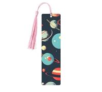 Outer Space Planet - Segnalibri da donna, 5 pezzi, in legno, accessori per libri