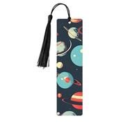 Outer Space Planet - Segnalibri da donna, 5 pezzi, in legno, accessori per libri