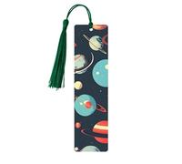 Outer Space Planet - Segnalibri da donna, 5 pezzi, in legno, accessori per libri