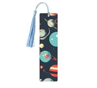 Outer Space Planet - Segnalibri da donna, 5 pezzi, in legno, accessori per libri