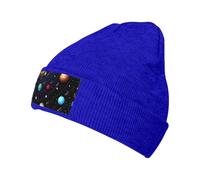 Outer Space Solar System - Berretto invernale lavorato a maglia, per uomo e donna, berretto caldo e morbido da sci, unisex, Blu, Taglia unica