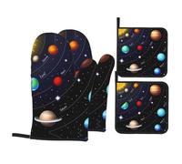 Outer Space Solar Systemoven guanti e presine 4set resistenti al calore Home Essentials antiscivolo accessorio da cucina