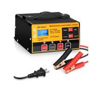 Outerman Caricabatteria per auto, 12 V-12 A/24 V-8,5 AMH, caricabatterie automatico intelligente, carica batterie ad alta/bassa potenza, mantenitore e desolfatore, per moto, tosaerba e batterie al