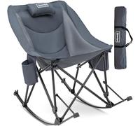 OuterSpa Sedia da campeggio oversize per adulti, sedie da prato pieghevoli per esterni, sedie da campeggio a dondolo con cuscino per picnic, resistente tessuto Oxford 600D con portabicchieri, capacità