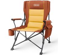 OuterSpa Sedie pieghevoli da campeggio per esterni, sedie da campeggio pieghevoli per adulti resistenti, sedia da campeggio oversize con tavolo per picnic, prato grande e comoda sedia da campeggio,