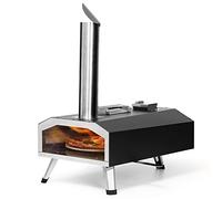 OUTFINE Forno per pizza 2 in 1 a legna e a gas, per esterni con pietra girevole da 30,5 cm, buccia per pizza, borsa impermeabile per il trasporto