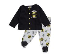 Outfit Neonati Per Bambini BATMAN Con Camicia A Bottoni E Pantaloni Con Piedini