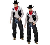 Outfit Nuovo Da Cowboy Del Far West Nero Clint Eastwood M L