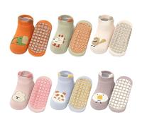 outfit spring Calzini Antiscivolo Bambino Bambina Calze Antiscivolo in Cotone Motivi Animali Neonata Bambini Calzini Invernali Compleanno Regalo 0-12 Mesi Normale I 5 Paia