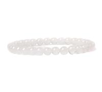 OutFyt Bracciale In Pietra Di Agata Bianca Naturale Da 6 Mm Bracciale In Perline Elasticizzate Con 7 Cristalli Di Chakra, Braccialetti Fortunati Estivi Per Donna, Uomo, Gioielli Regalo