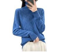 OutFyt Colletto Alto da Donna Pullover in Cashmere Inverno Manica Lunga,Lavorato A A Trecce Pullover di Lana Lavorato A Maglia Colletto Alto Invernale Top Caldi M