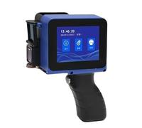 OUTFYT Mini stampante portatile a getto d'inchiostro for codici a barre da 12,7 mm, macchina for la codifica di data, scadenza e numero, supporta 28 lingue,Multisuperficie(Black ink cartridges)