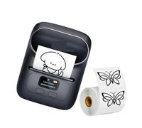 OUTFYT Stampante for etichette termica wireless M110 portatile for adesive Bluetooth Mini stampante for con codice a barre,Resistente alle cadute(Noir)