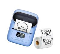 OUTFYT Stampante for etichette termica wireless M110 portatile for adesive Bluetooth Mini stampante for con codice a barre,Resistente alle cadute(Blauw)