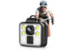 OUTFYT Videoregistratore con telecamera corporea personale, indossabile 1080P luminosità LED, testa della for la polizia, durata batteria di 5-6 ore,Serie Guardia(With 32G Card)