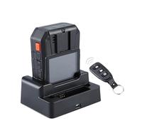 OutFyt WA7-D Mini telecamera indossabile dal corpo 32G/64G Telecamera DVR Videoregistratore della polizia con telecomando W/Dock di ricarica,Serie Guardia(64GB With GPS)