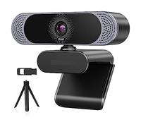 OUTFYT Webcam 1080P HD Microfono con cancellazione del rumore/Copertura privacy Treppiede and Play USB Web Camera for riunioni video, Guardia del flusso