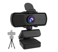 OUTFYT Webcam for PC Full HD 1440p con microfono, treppiede, for laptop desktop USB, webcam for streaming live for videochiamate for conferenze, registrazione, Guardia del flusso
