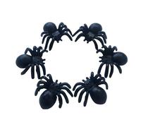 OUTIFUOTPP 50/20 Pezzi Mini Ragno novità Divertente Scherzo Finto di plastica Giocattoli realistici Oggetti Scena Decorazione Halloween Simulazione Giocattolo ingannevole(50pcs)