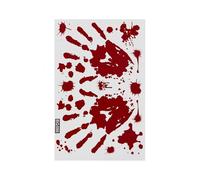 OUTIFUOTPP Adesivo for Finestra con Impronte di Sangue Halloween, Decalcomanie Macchie, Decorazioni for attrazione statica, Adesivo e Rimovibile(C-1Pc)