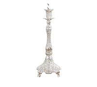 OUTIFUOTPP Candelabro in Metallo da 1/3/5 Candele, portacandele Alti for Decorazioni for la casa, Matrimoni, Natale, Chiesa, Festa di Halloween(Single Head Silver)