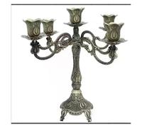 OUTIFUOTPP Candelabro in Metallo da 1/3/5 Candele, portacandele Alti for Decorazioni for la casa, Matrimoni, Natale, Chiesa, Festa di Halloween(5 Tulips)