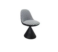 OUTIFUOTPP Cerchiera da bagno a scomparsa in stile italiano, seduta studio e comoda per il letto, design elegante per la camera l'armadio(Black and White Fabr)