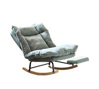 OUTIFUOTPP Divano pigro caldo invernale, sedia for il tempo libero nella camera da letto del balcone domestico, singola con schienale comodo, a dondolo for esterni(Blue with pedal)