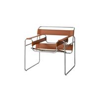 OUTIFUOTPP Divano singolo nella lounge for il tempo libero, divano classico a sella, sedia pigra in acciaio inossidabile, poltrona(BROWN)
