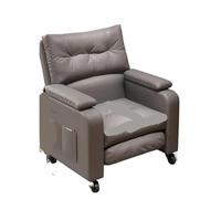 OUTIFUOTPP Poltrona for divano for computer Internet Cafe, sedia for ufficio pigro for la casa, comoda poltrona for singolo for una lunga seduta(Gray with footrest)