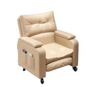OUTIFUOTPP Poltrona for divano for computer Internet Cafe, sedia for ufficio pigro for la casa, comoda poltrona for singolo for una lunga seduta(White with footrest)