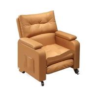 OUTIFUOTPP Poltrona for divano for computer Internet Cafe, sedia for ufficio pigro for la casa, comoda poltrona for singolo for una lunga seduta(Orange with footrest)