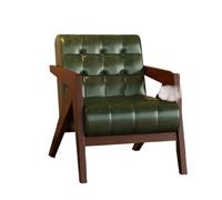 OUTIFUOTPP Sedia in stile moderno della metà del secolo con braccioli in legno accessoria la poltrona da soggiorno tessuto di lino in retrò(8)