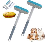 Outil d’épilation pour animaux de compagnie imaginaire, brosse d’épilation multifonctionnelle, balai d’épilation pour animaux de compagnie 4 en 1, pour meubles, canapé (2pcs)