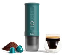 Macchina per caffè espresso elettrica portatile OutIn Nano, verde acqua