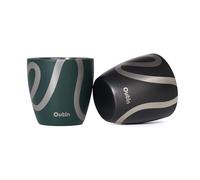 OutIn Set di 2 Tazze da Espresso, Doppia Parete Isolante 75ml in Acciaio Inossidabile, Bicchierini da Shot Portatili per Campeggio, Compatibili con le Macchine da Caffè OutIn