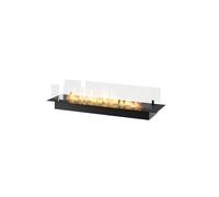 OutInFire Bruciatore Bioetanolo - Inserto Biocamino da Incasso con Vetri, Insert Black (120 cm)