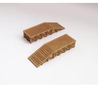 Outland Models 2 basi di carico in legno con layout ferroviario, scala 1:160