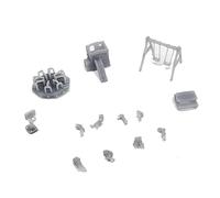 Outland Models Parco giochi per bambini della struttura del paesaggio della ferrovia impostato con la scala 1:160 N della gente